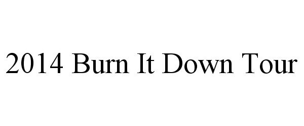  2014 BURN IT DOWN TOUR