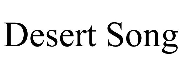 Trademark Logo DESERT SONG