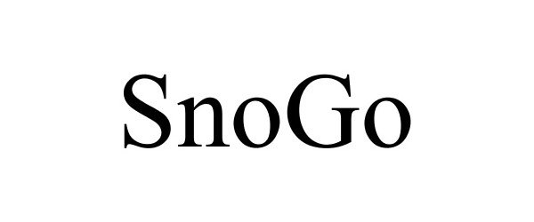 Trademark Logo SNOGO