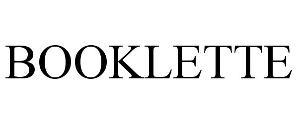 Trademark Logo BOOKLETTE