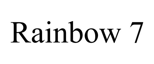 Trademark Logo RAINBOW 7