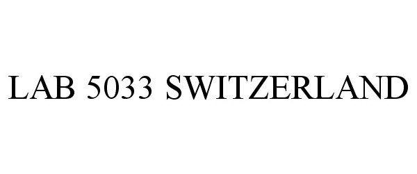 Trademark Logo LAB 5033 SWITZERLAND