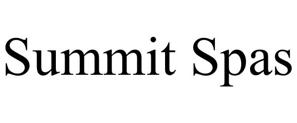 Trademark Logo SUMMIT SPAS