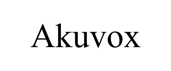 Trademark Logo AKUVOX
