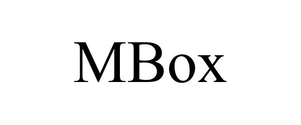 Trademark Logo MBOX