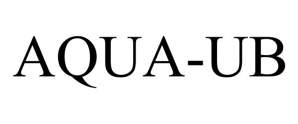 Trademark Logo AQUA-UB