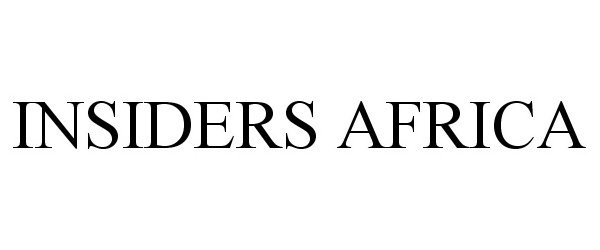 Trademark Logo INSIDERS AFRICA