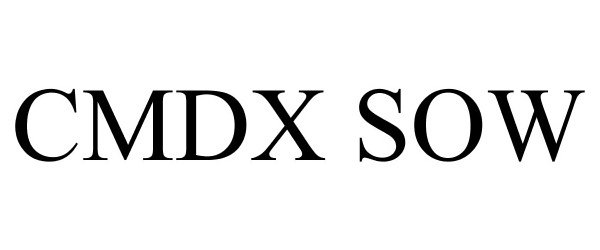 Trademark Logo CMDX SOW