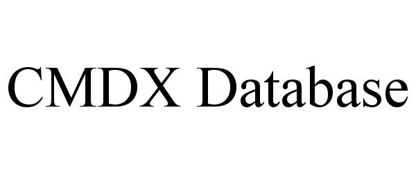  CMDX DATABASE