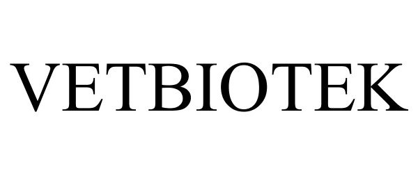 Trademark Logo VETBIOTEK