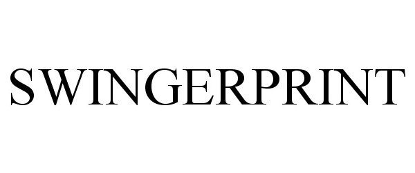 Trademark Logo SWINGERPRINT