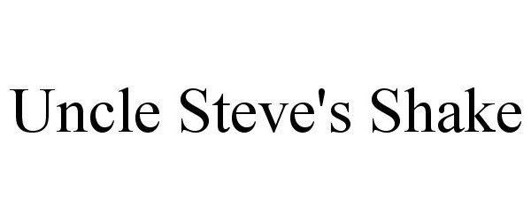 Trademark Logo UNCLE STEVE'S SHAKE