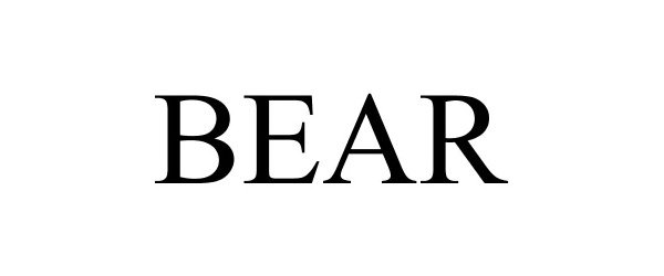 Trademark Logo BEAR