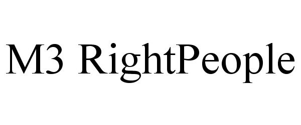  M3 RIGHTPEOPLE