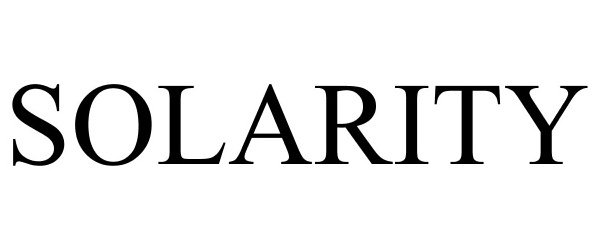 Trademark Logo SOLARITY