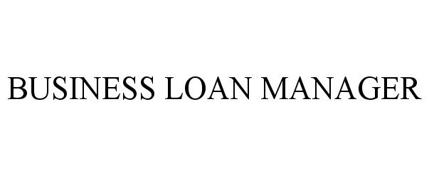  BUSINESS LOAN MANAGER
