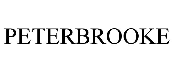 Trademark Logo PETERBROOKE