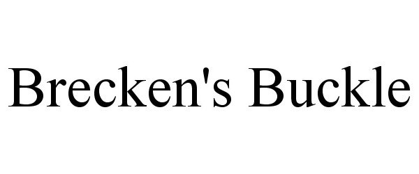  BRECKEN'S BUCKLE