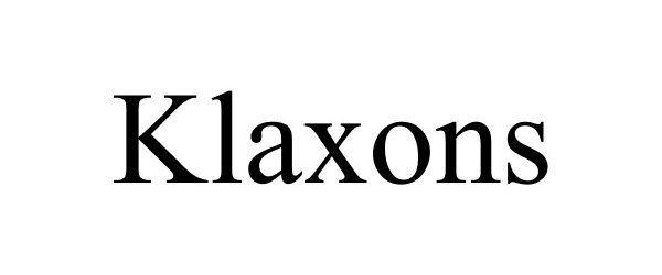  KLAXONS