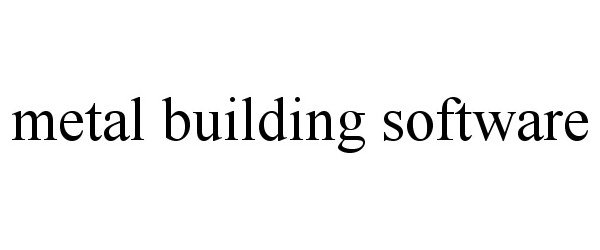  METAL BUILDING SOFTWARE