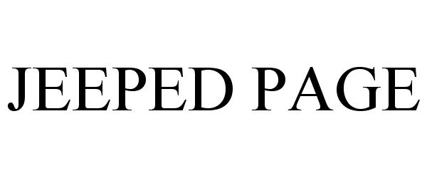 Trademark Logo JEEPED PAGE