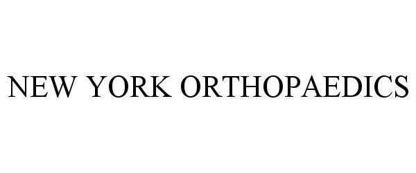 Trademark Logo NEW YORK ORTHOPAEDICS