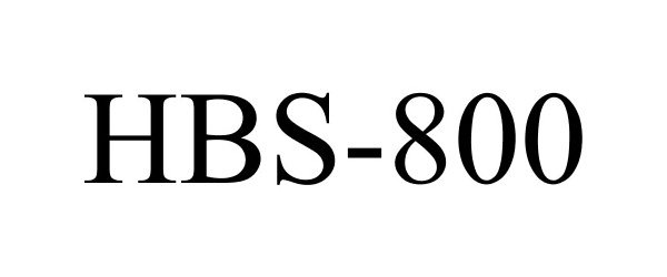 Trademark Logo HBS-800