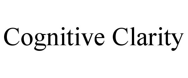 Trademark Logo COGNITIVE CLARITY