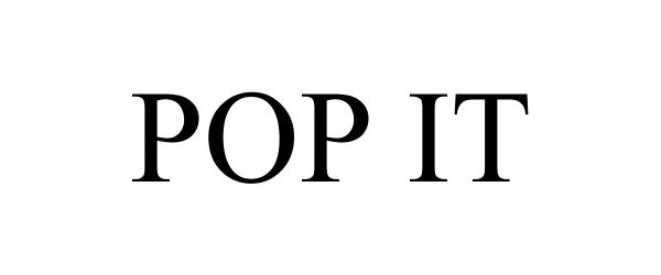 Trademark Logo POP IT