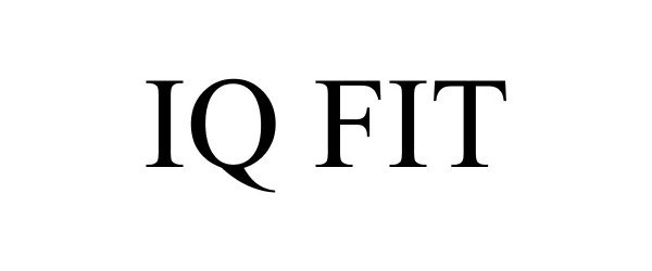 Trademark Logo IQ FIT