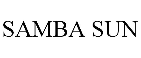 Trademark Logo SAMBA SUN