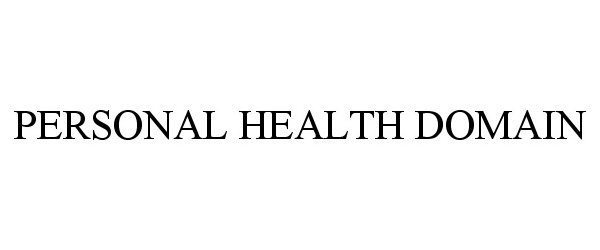  PERSONAL HEALTH DOMAIN