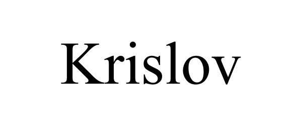 Trademark Logo KRISLOV