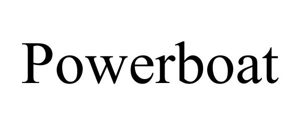 Trademark Logo POWERBOAT