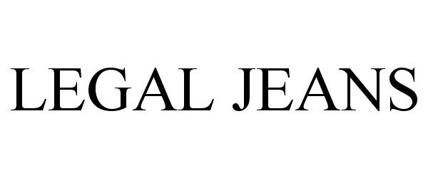 Trademark Logo LEGAL JEANS