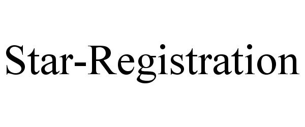 Trademark Logo STAR-REGISTRATION