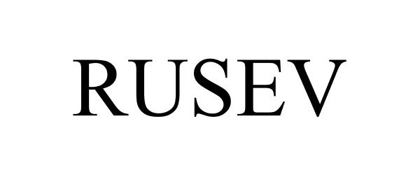 Trademark Logo RUSEV