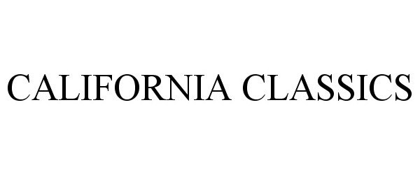 Trademark Logo CALIFORNIA CLASSICS