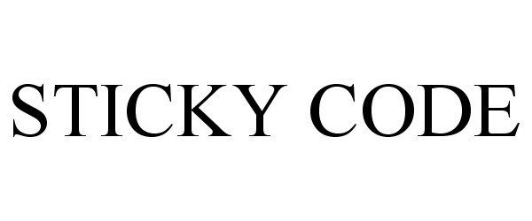 Trademark Logo STICKY CODE