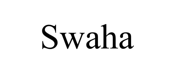 Trademark Logo SWAHA