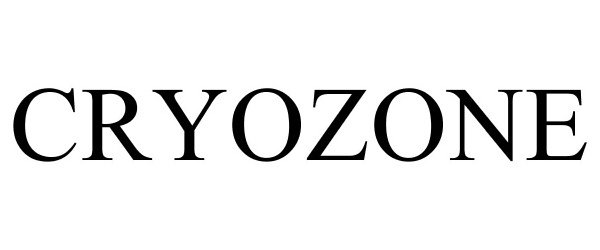 Trademark Logo CRYOZONE