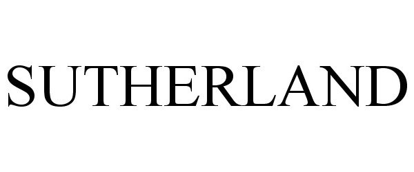 Trademark Logo SUTHERLAND