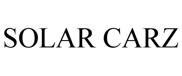 Trademark Logo SOLAR CARZ