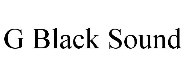 Trademark Logo G BLACK SOUND