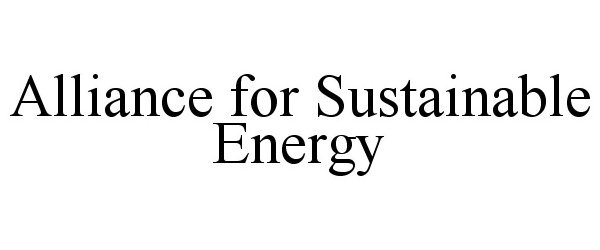 ALLIANCE FOR SUSTAINABLE ENERGY