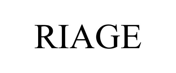 Trademark Logo RIAGE