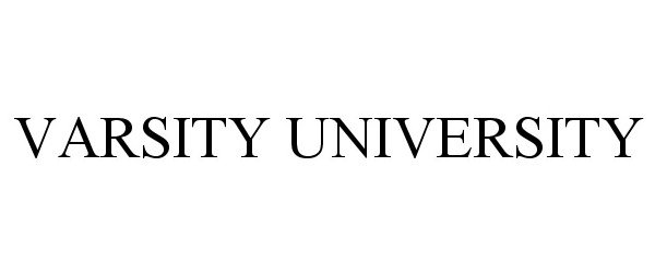 Trademark Logo VARSITY UNIVERSITY