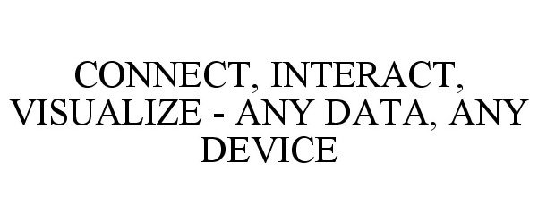  CONNECT, INTERACT, VISUALIZE - ANY DATA, ANY DEVICE