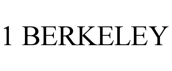 Trademark Logo 1 BERKELEY