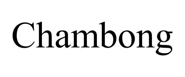 Trademark Logo CHAMBONG